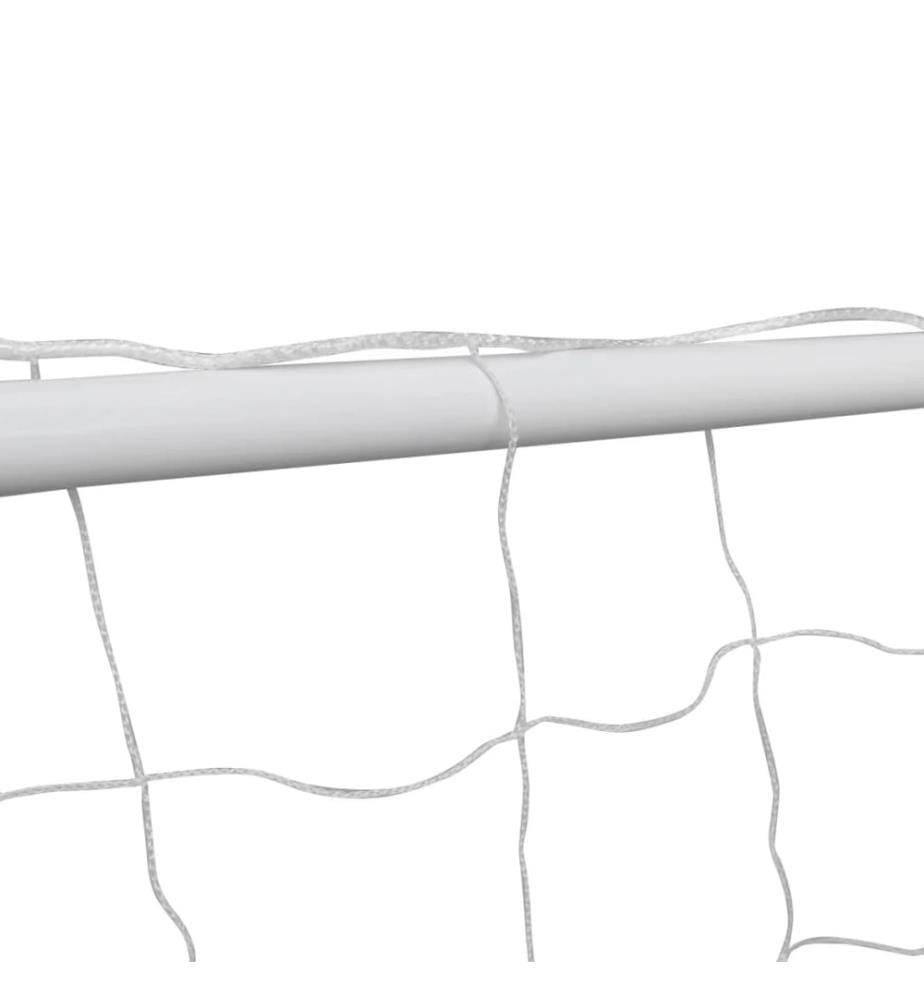 Fussballtore 2 Stk. mit Netzen 182×61×122 cm Stahl Weiss