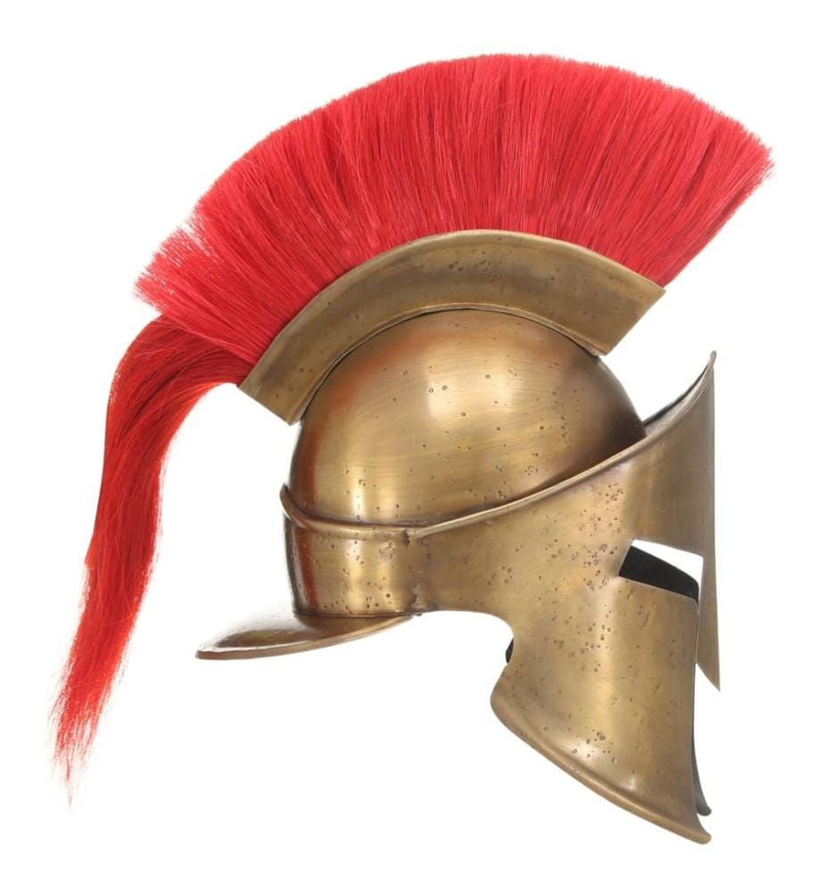 Griechischer Krieger-Helm Antik Replik LARP Messing Stahl
