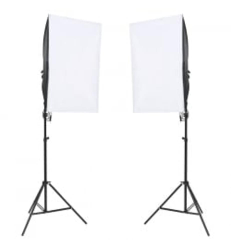 Kit de studio photo avec éclairage et toile de fond