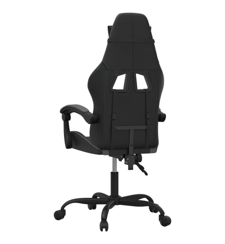Chaise de jeu Noir et gris Similicuir