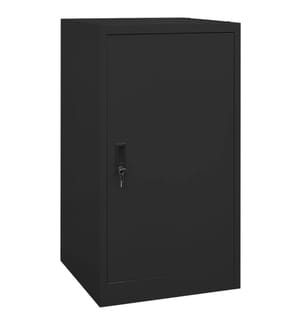 Sattelschrank Schwarz 53x53x105 cm Stahl