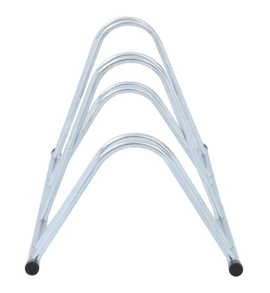 Fahrradständer für 4 Fahrräder Freistehend Verzinkter Stahl