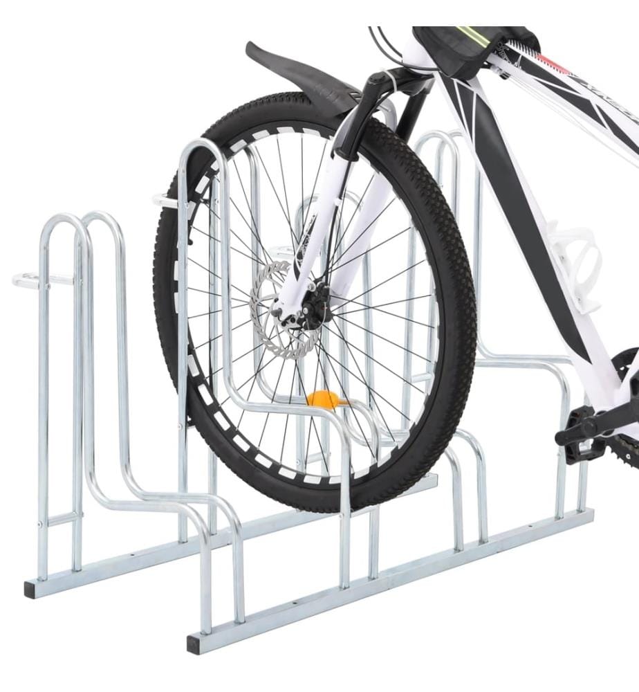 Fahrradständer für 4 Fahrräder Freistehend Verzinkter Stahl