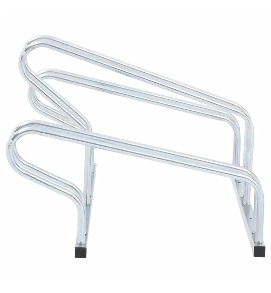 Fahrradständer für 3 Fahrräder Freistehend Verzinkter Stahl