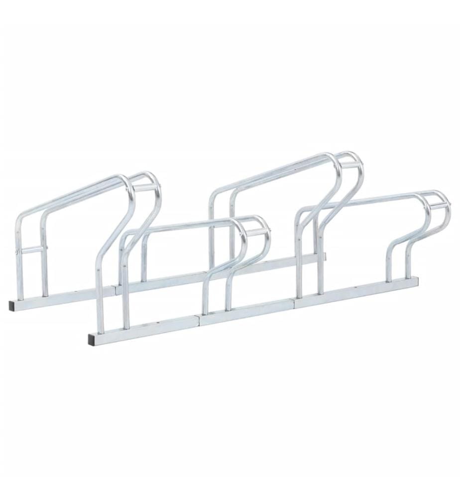 Fahrradständer für 4 Fahrräder Freistehend Verzinkter Stahl