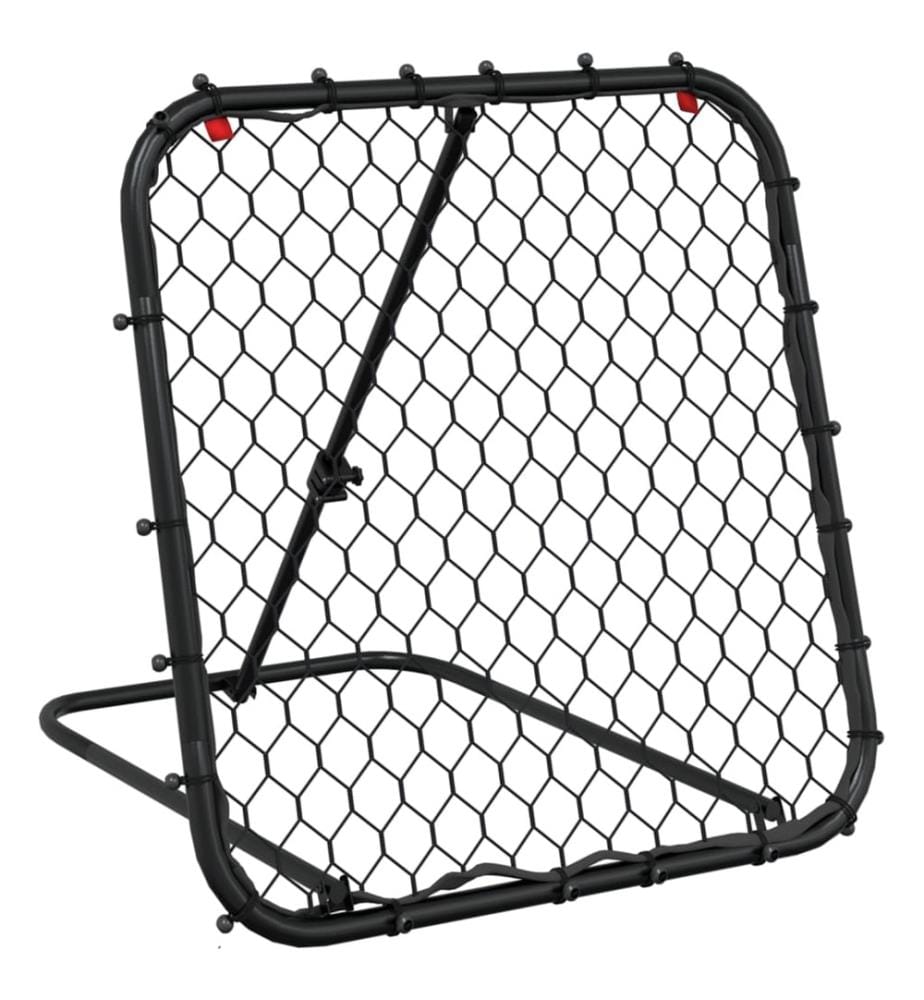 Fussball-Rebounder Verstellbar Schwarz 84x73x60-80 cm Stahl