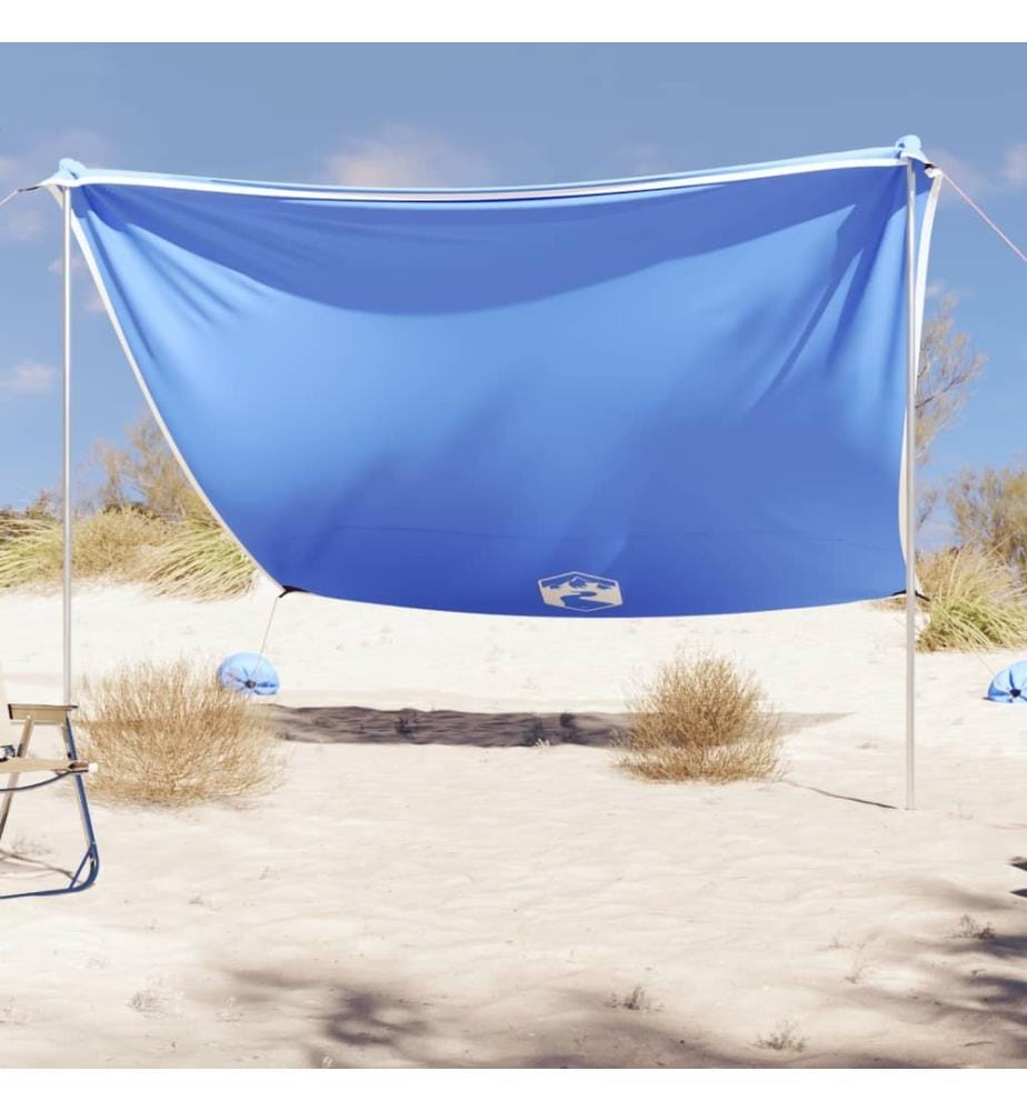 Strand-Schattenzelt mit Sandsäcken Blau 304x300 cm