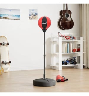 Ensemble de punching ball avec gants et pompe hauteur réglable