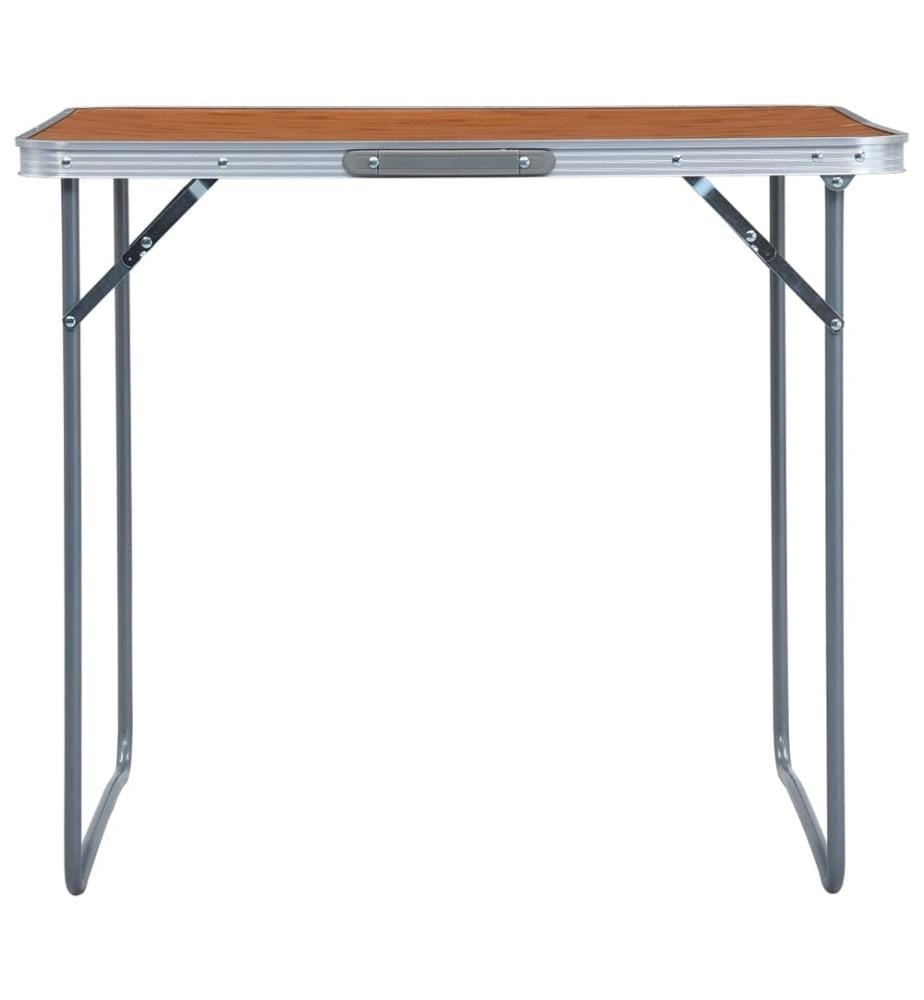 Klappbarer Campingtisch mit Metallrahmen 80 x 60 cm