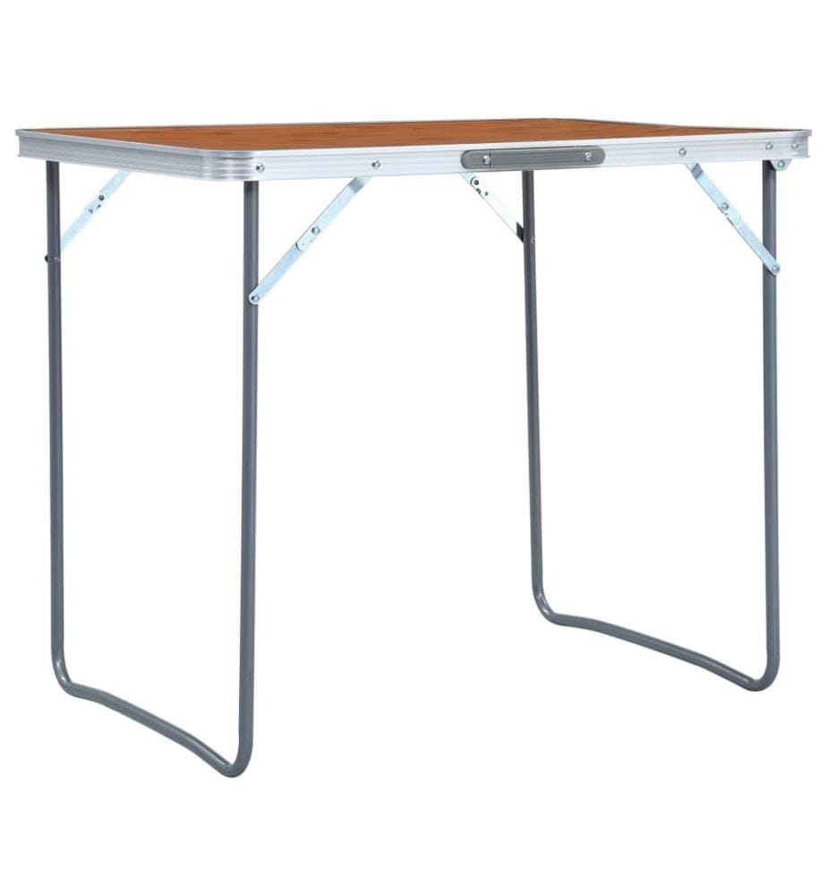 Klappbarer Campingtisch mit Metallrahmen 80 x 60 cm