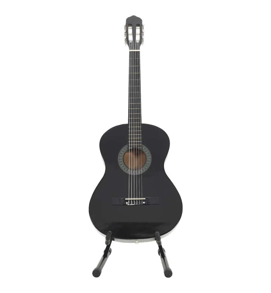 Jeu de guitare classique de débutant 12 pcs Noir 4/4 39"