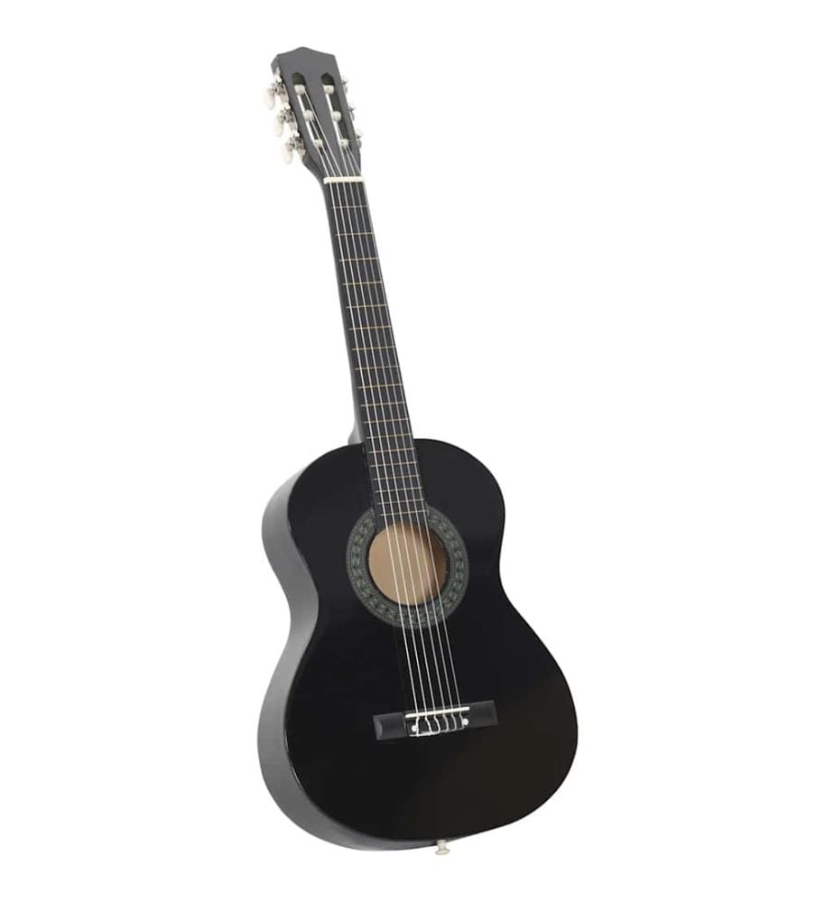 8-tlg. Klassikgitarren-Set für Anfänger Schwarz 1/2 34"