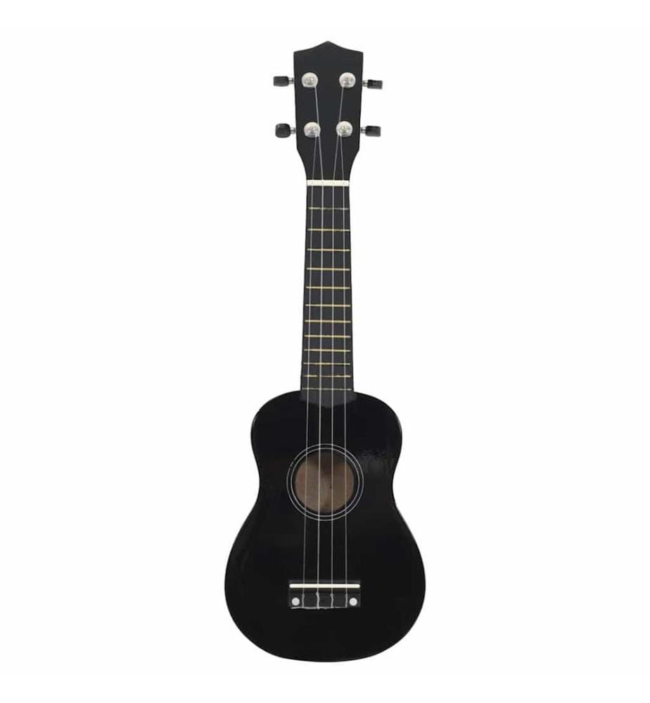 Jeu de ukulélé soprano avec sac pour enfants Noir 21"