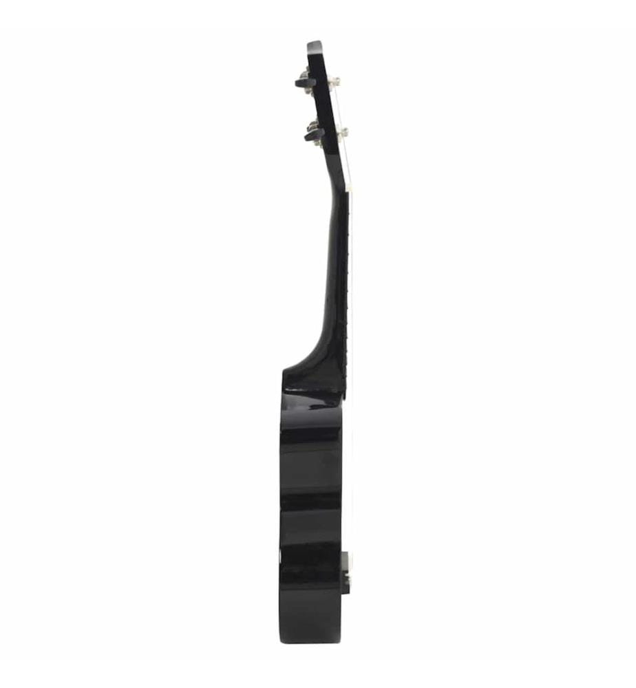 Jeu de ukulélé soprano avec sac pour enfants Noir 21"