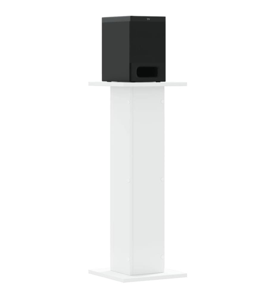 Supports de haut-parleurs 2 pcs blanc bois d'ingénierie