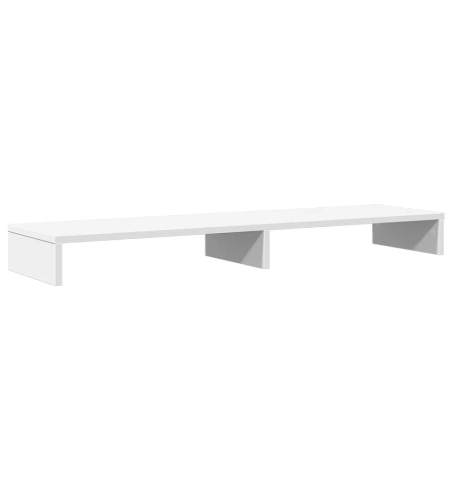 Monitorständer Weiss 100x27x10 cm Holzwerkstoff