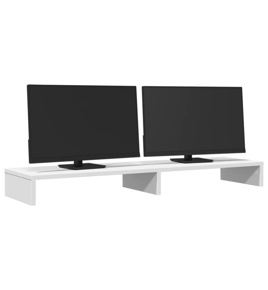 Monitorständer Weiss 100x27x10 cm Holzwerkstoff
