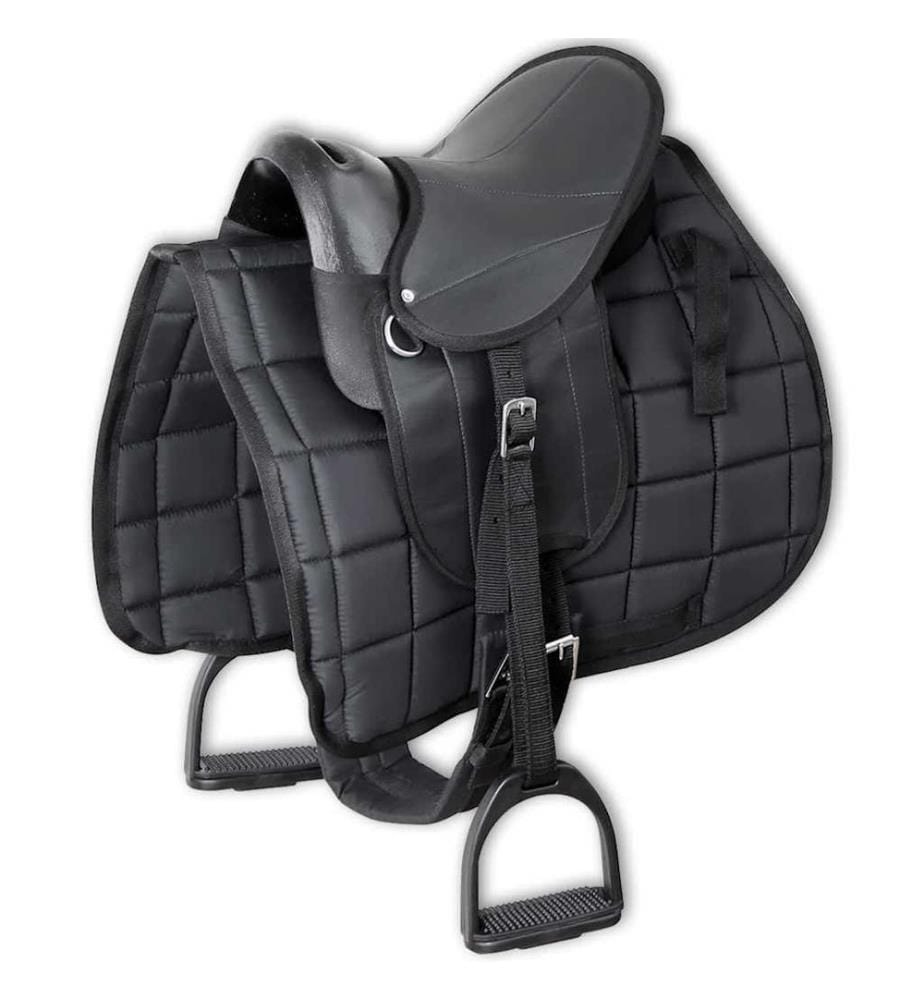 Pony-Sattel-Set 10" Schwarz