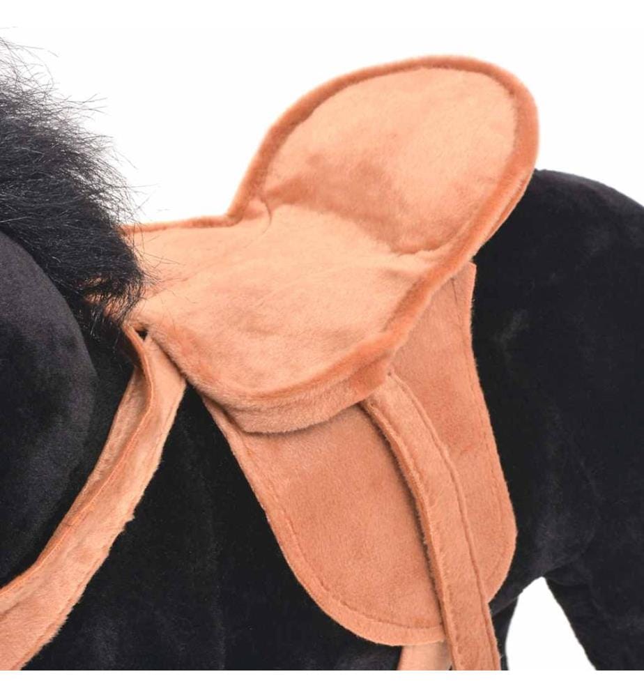Plüschtier Pferd Stehend Plüsch Schwarz