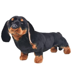 Plüschtier Hund Dackel Stehend Plüsch Schwarz XXL