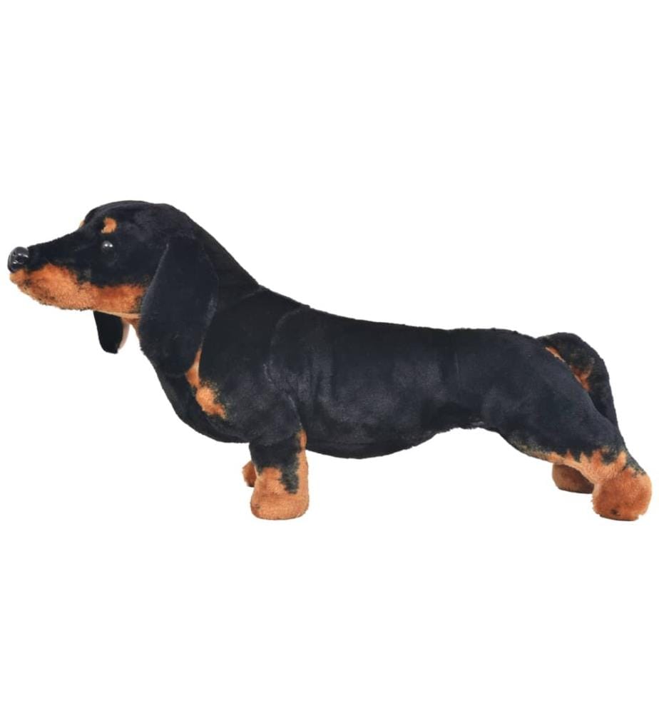Plüschtier Hund Dackel Stehend Plüsch Schwarz XXL