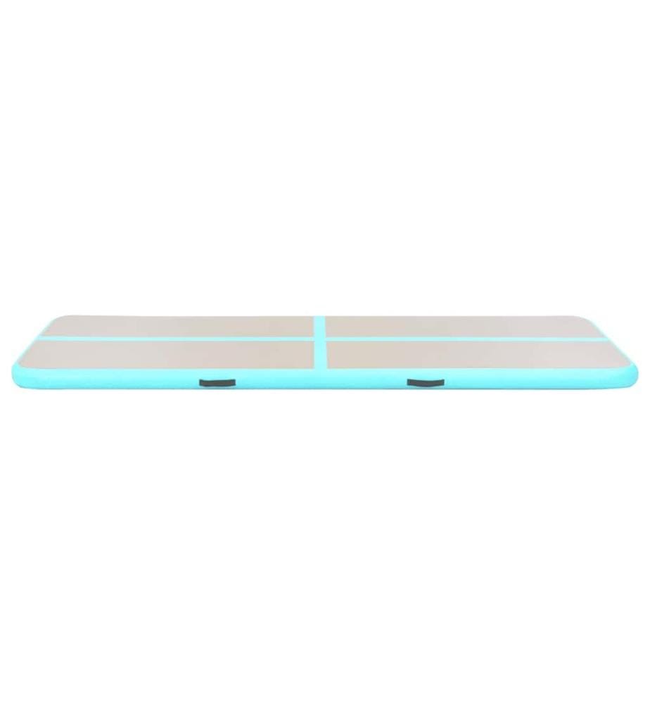 Aufblasbare Gymnastikmatte mit Pumpe 300x100x10 cm PVC Grün