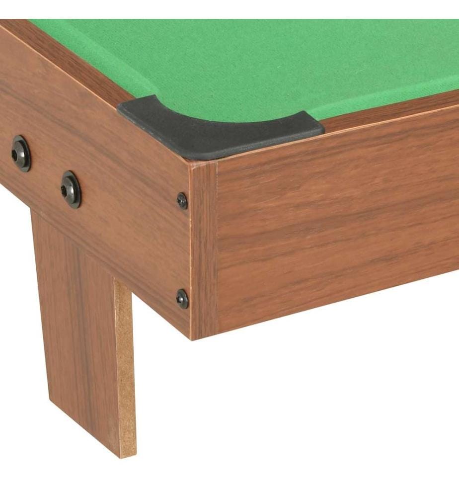 3-Fuss-Mini-Billardtisch 92×52×19 cm Braun und Grün