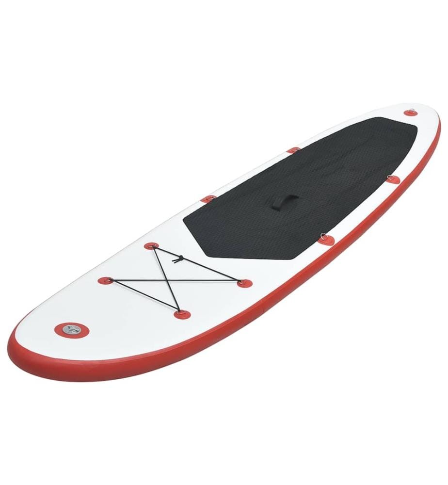 Stand Up Paddle Surfboard SUP Aufblasbar Rot und Weiss