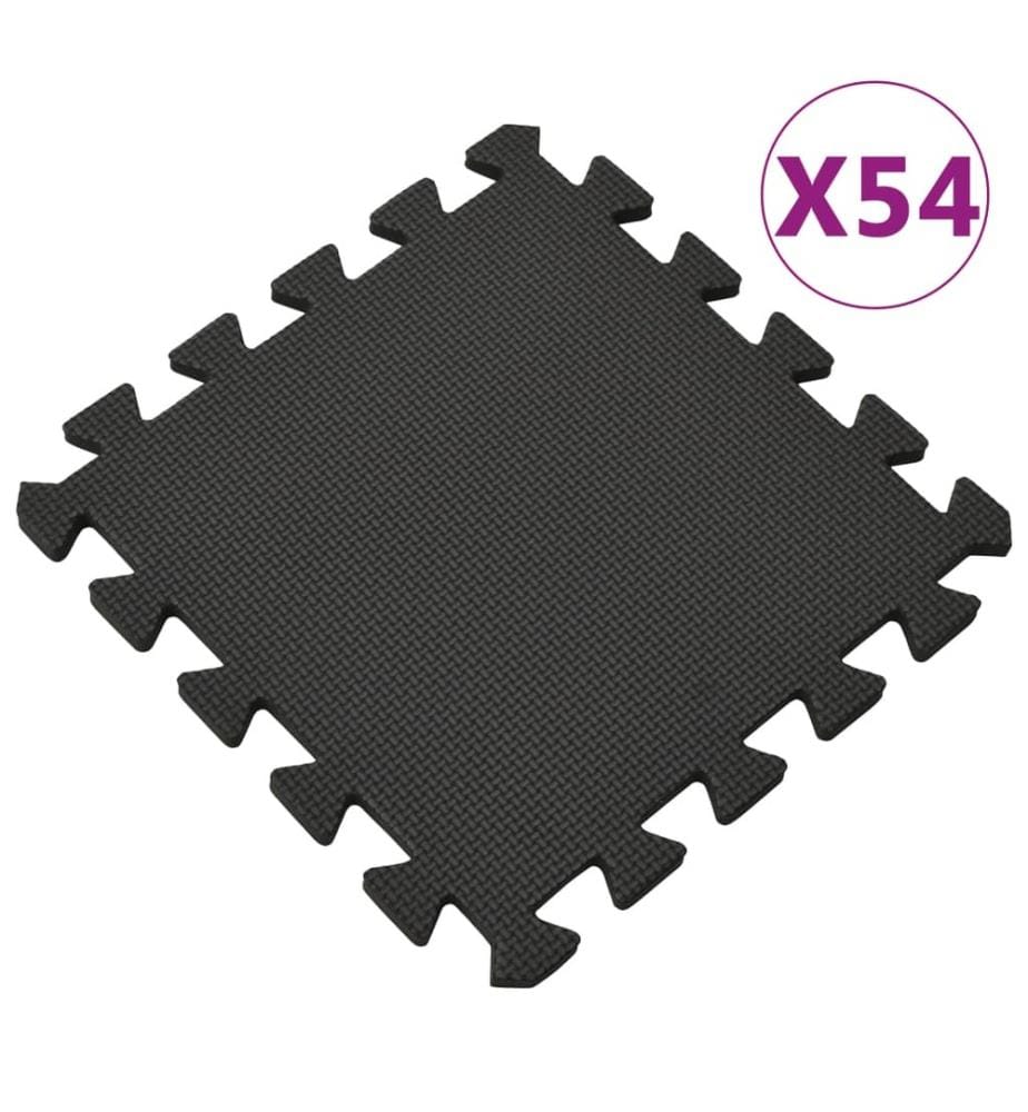 Tapis de sol 54 pcs 4,86? Mousse EVA Noir