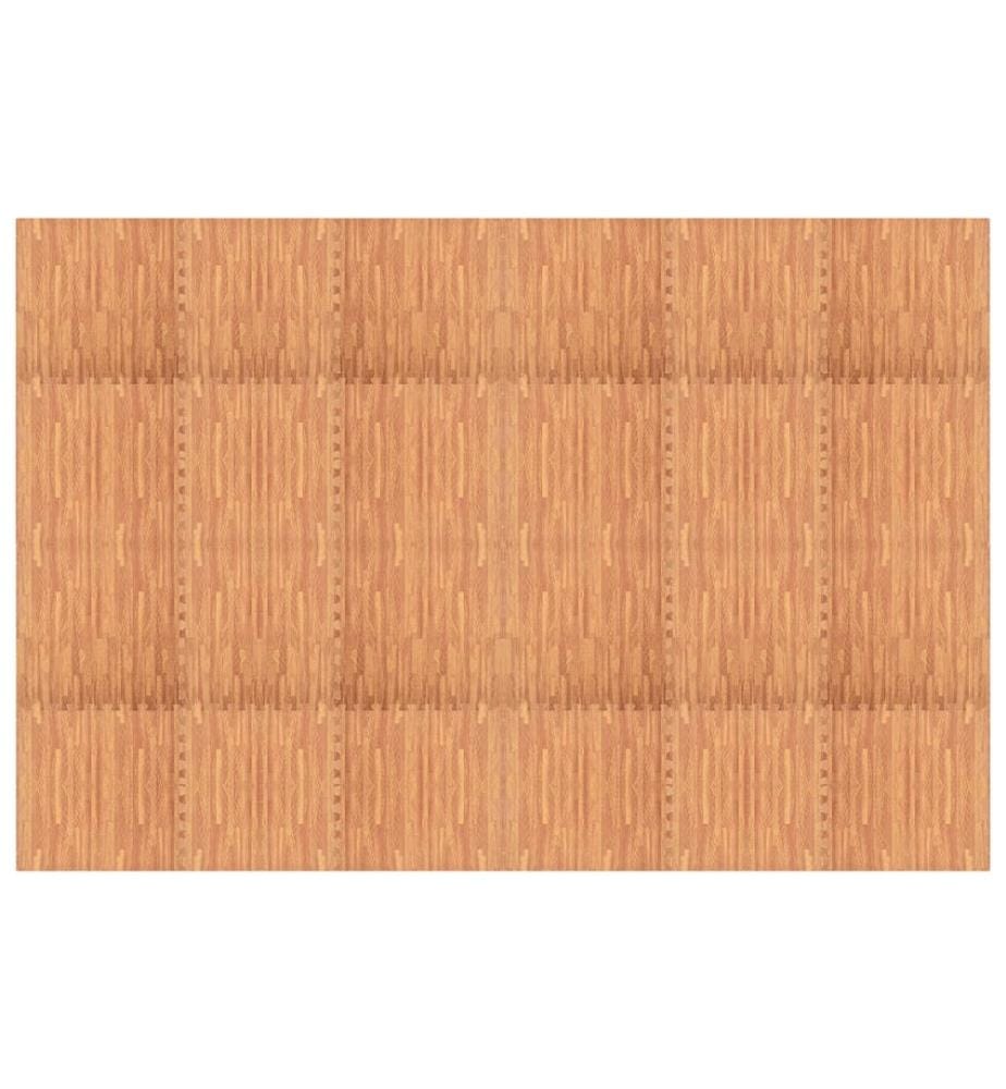Tapis de sol 24 pcs Grain de bois 8,64? Mousse EVA