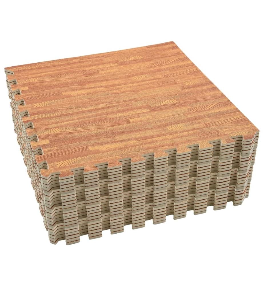 Tapis de sol 24 pcs Grain de bois 8,64? Mousse EVA