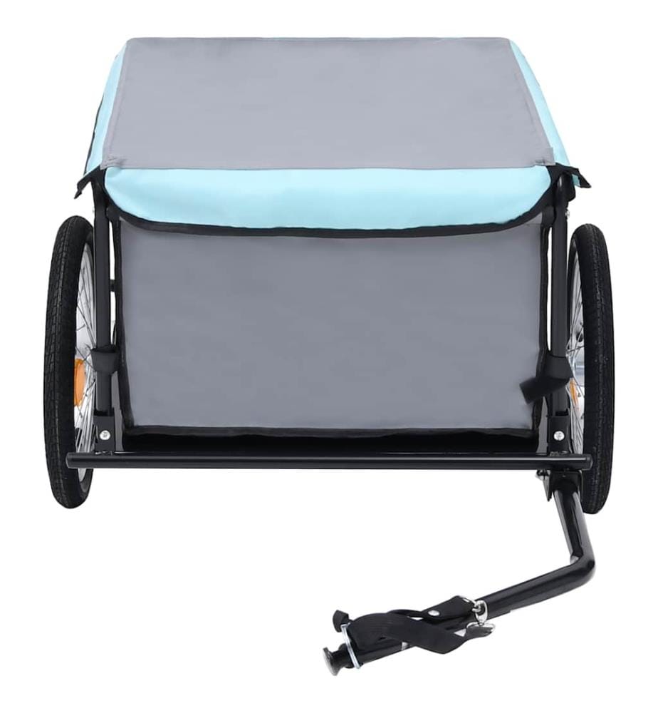 Fahrradanhänger Schwarz und Blau 65 kg