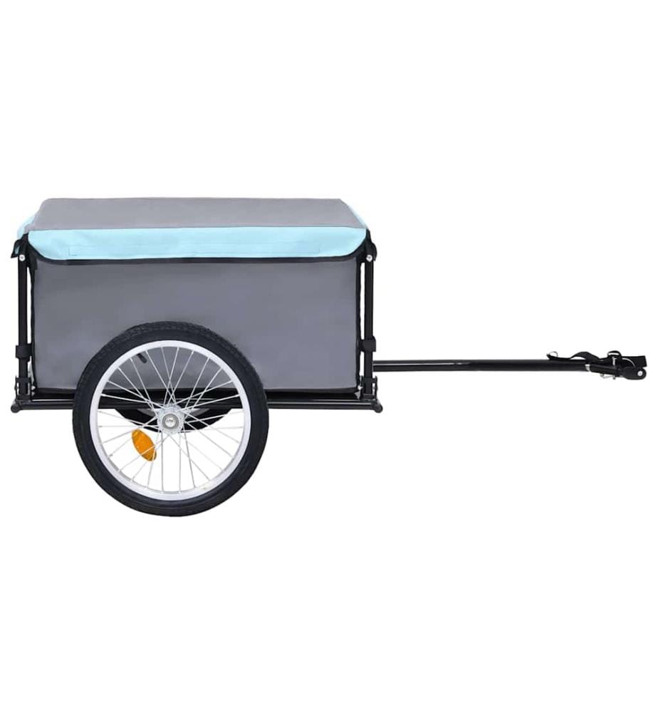 Fahrradanhänger Schwarz und Blau 65 kg