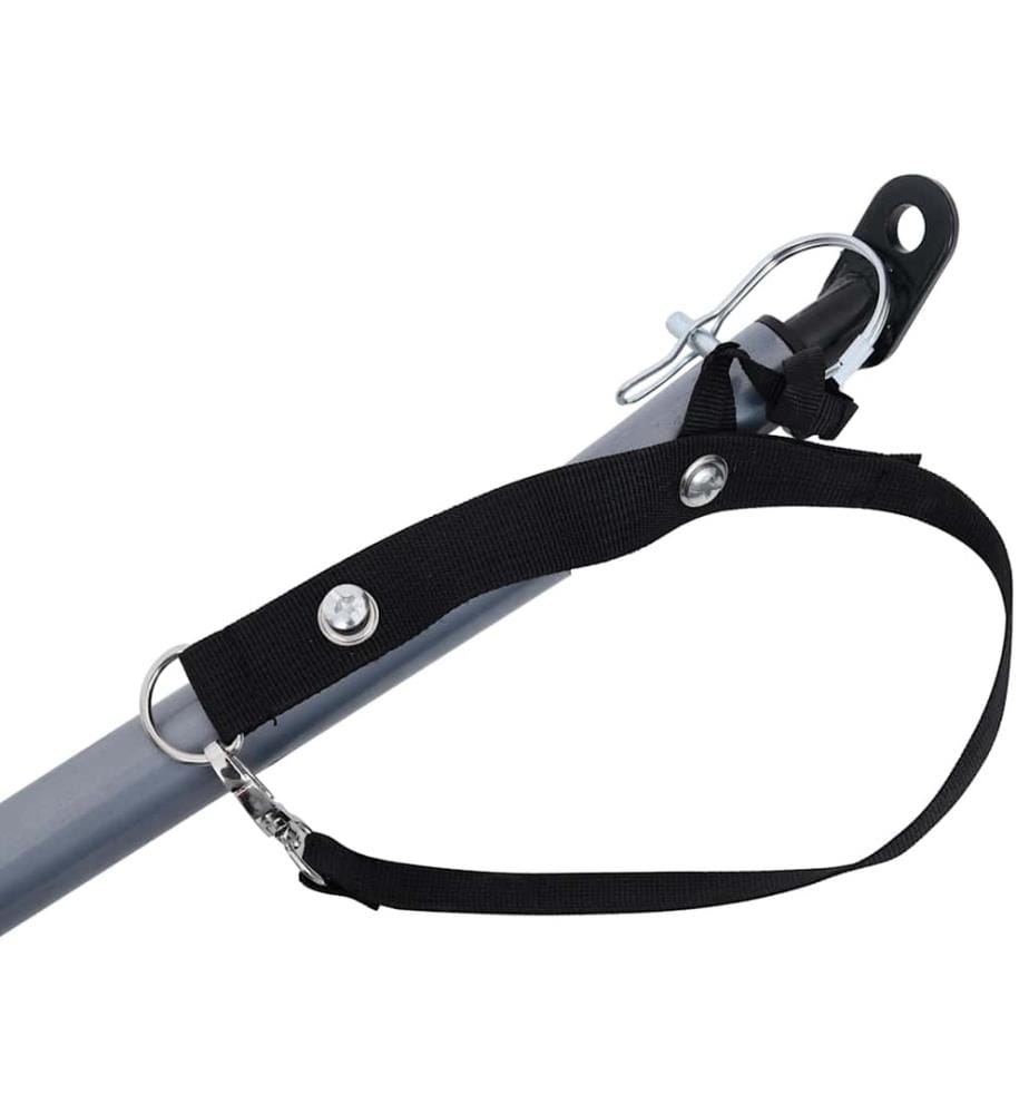 Fahrradanhänger Schwarz und Grau 65 kg