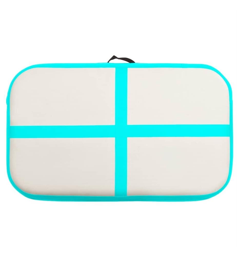 Aufblasbare Gymnastikmatte mit Pumpe 60x100x15 cm PVC Grün
