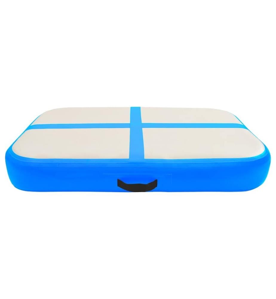 Aufblasbare Gymnastikmatte mit Pumpe 60x100x20 cm PVC Blau