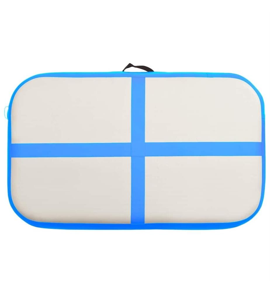 Aufblasbare Gymnastikmatte mit Pumpe 60x100x20 cm PVC Blau