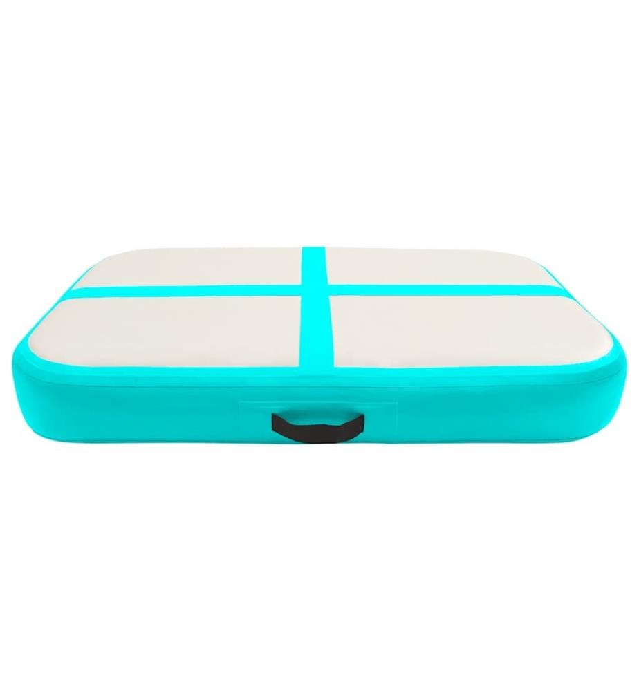 Aufblasbare Gymnastikmatte mit Pumpe 60x100x20 cm PVC Grün