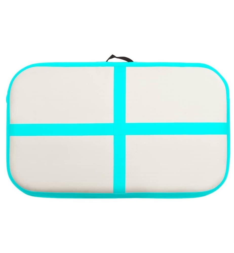 Aufblasbare Gymnastikmatte mit Pumpe 60x100x20 cm PVC Grün