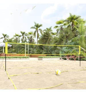 Filet de volley-ball jaune et noir 823x244 cm PE tissu