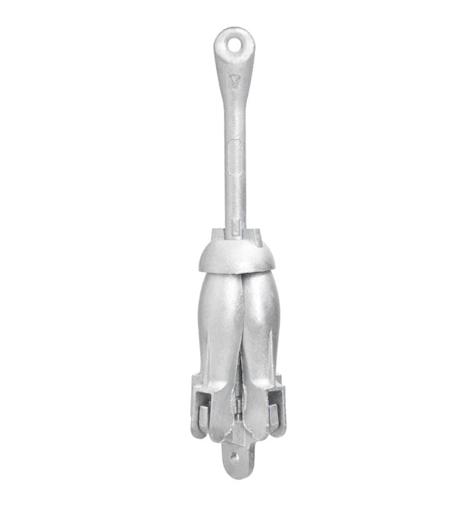 Ancre pliable avec corde argenté 3,2 kg fer malléable