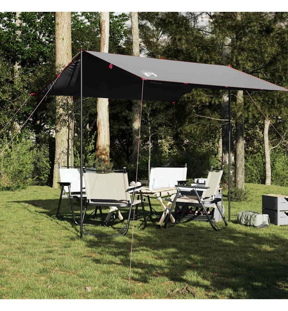 Bâche de camping gris et orange 300x294 cm imperméable