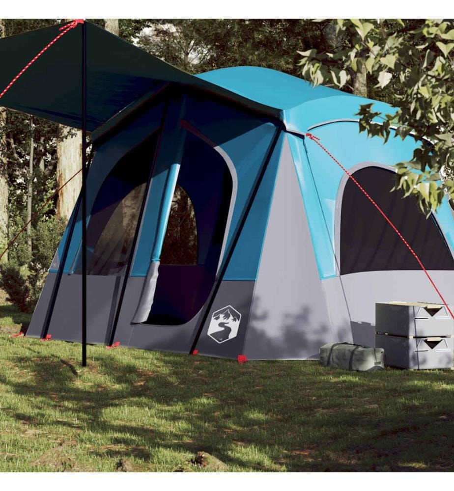 Campingzelt 5 Personen Blau Wasserdicht
