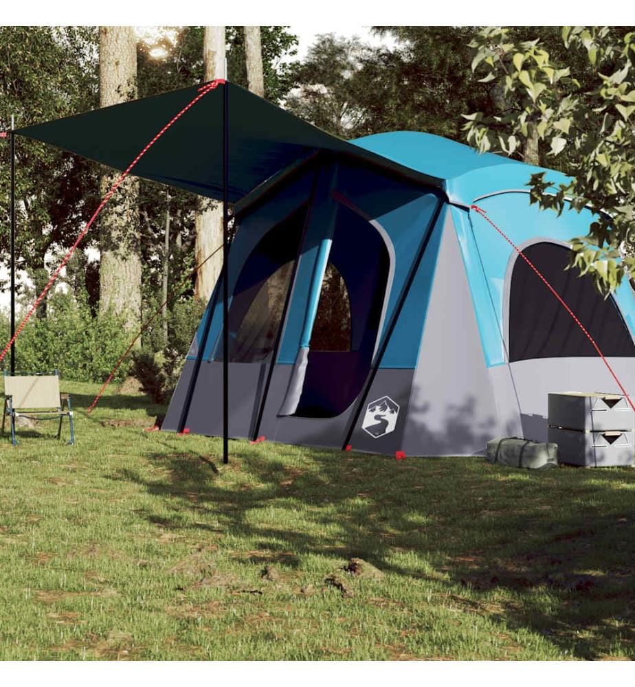 Campingzelt 5 Personen Blau Wasserdicht