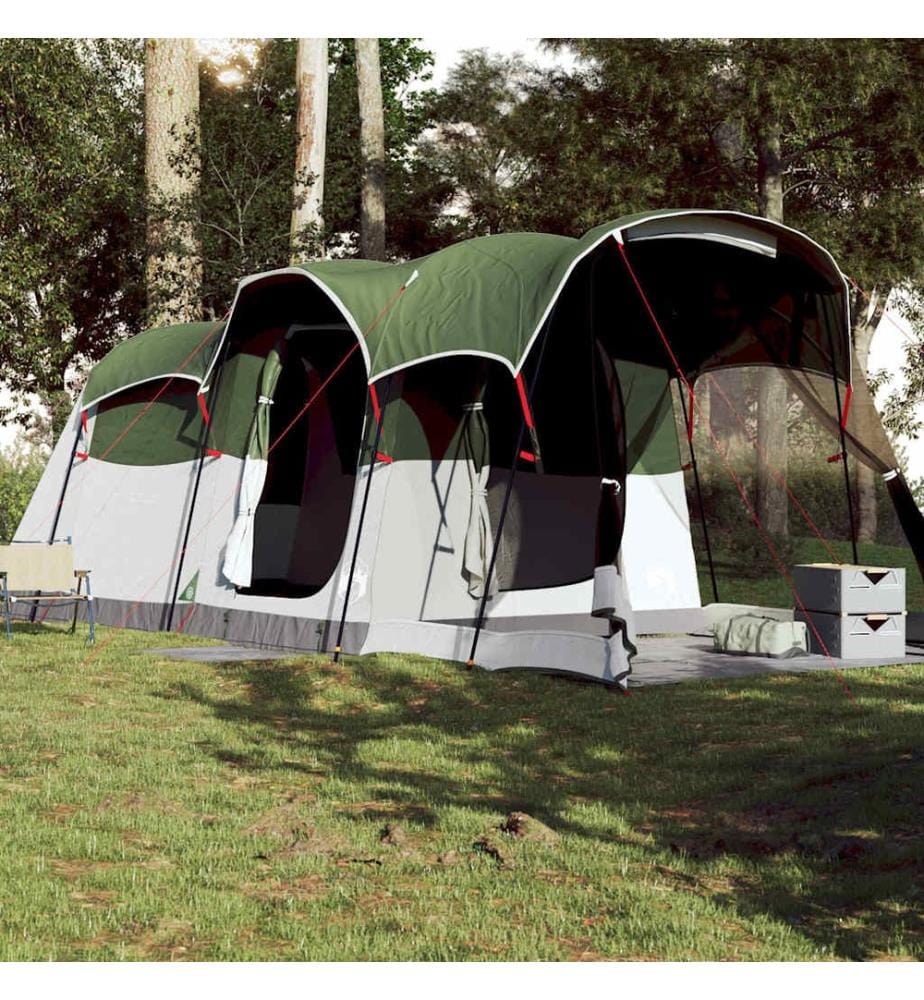 Tente familiale tunnel 8 personnes vert imperméable
