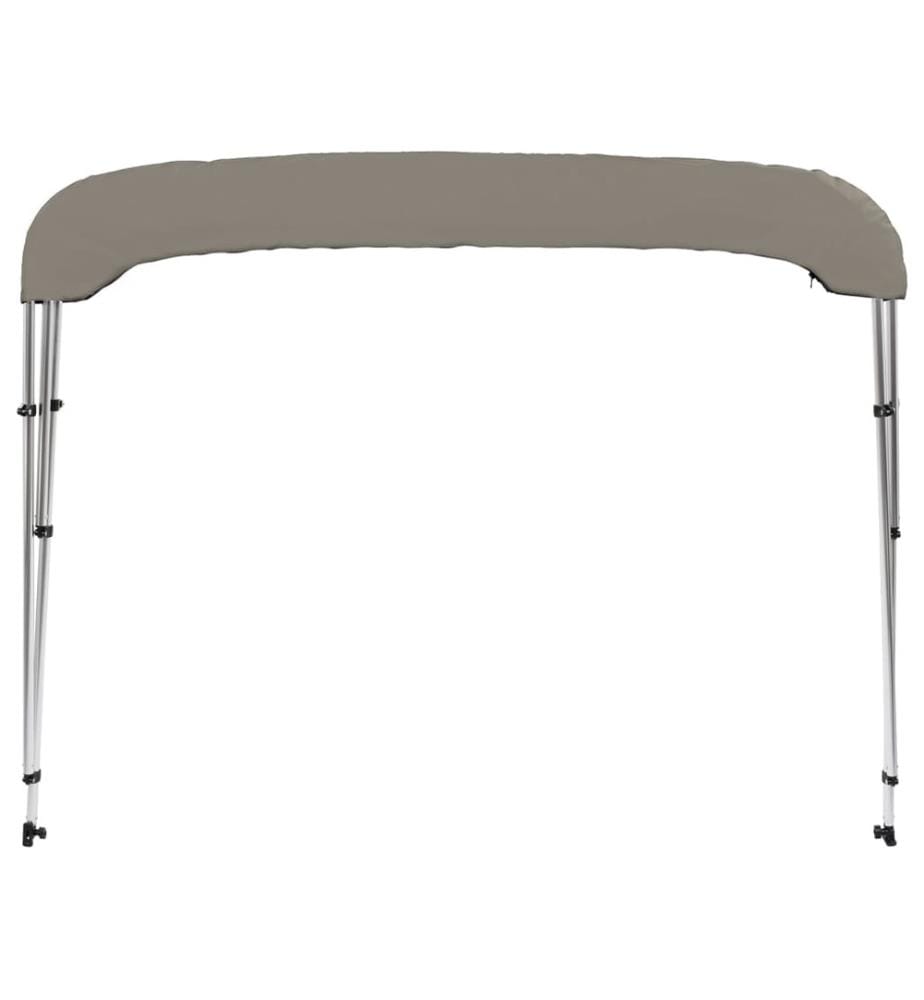Auvent bimini à 3 arceaux gris 183x180x137 cm