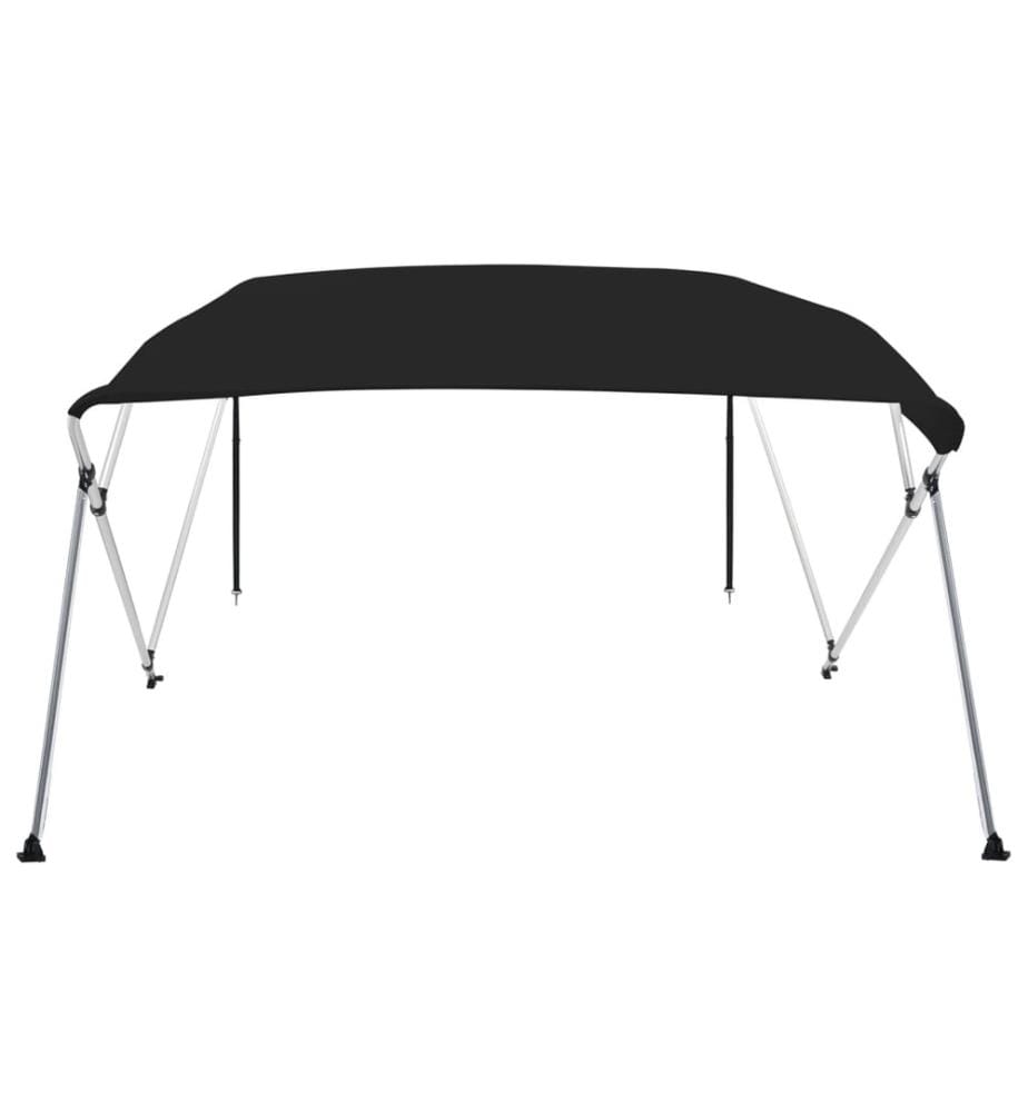 Auvent bimini à 4 arceaux noir 243x196x137 cm