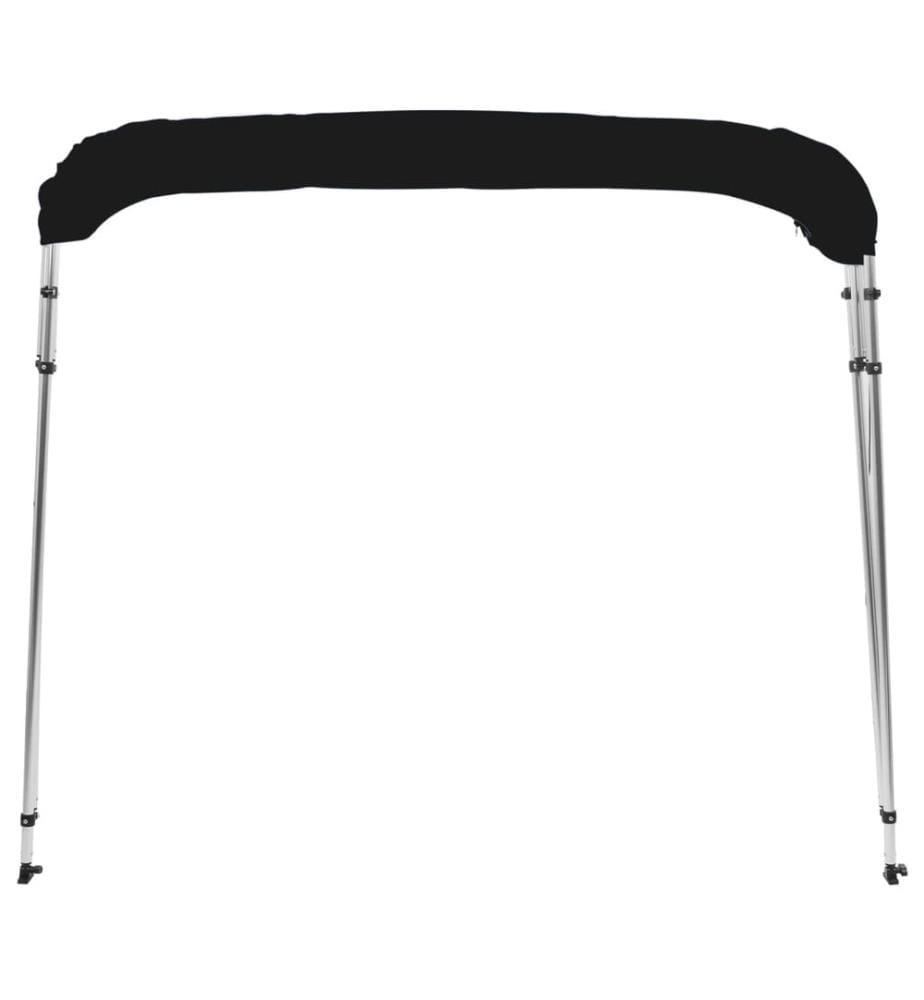 Auvent bimini à 4 arceaux noir 243x196x137 cm