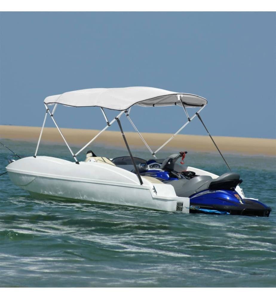 Toit bimini à 4 arceaux parois latérales 243x(185-198)x137 cm