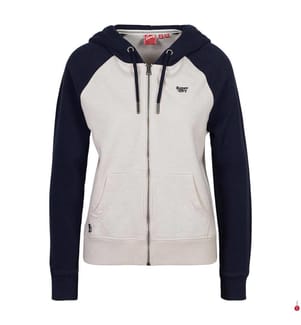 Zip Up Jacket - Rich Navy Light Oat Marl